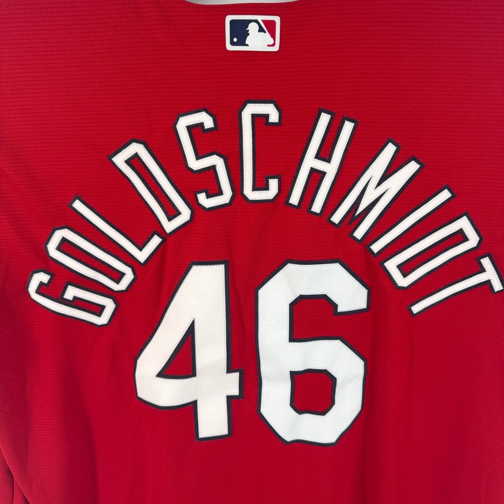 Majestic St Louis Cardinals Paul Goldschmidt 46 CoolBase Jersey Mens 2XL Red MLB
